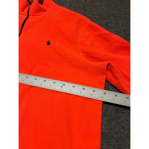 Polo ralph lauren performance Large fleece 1/2 zip pullover orange‎ read - Picture 7 of 7